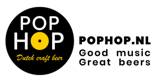 PopHop loga met GOOD MUSIC - GREAT BEERS