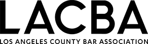 The logo for the los angeles county bar association