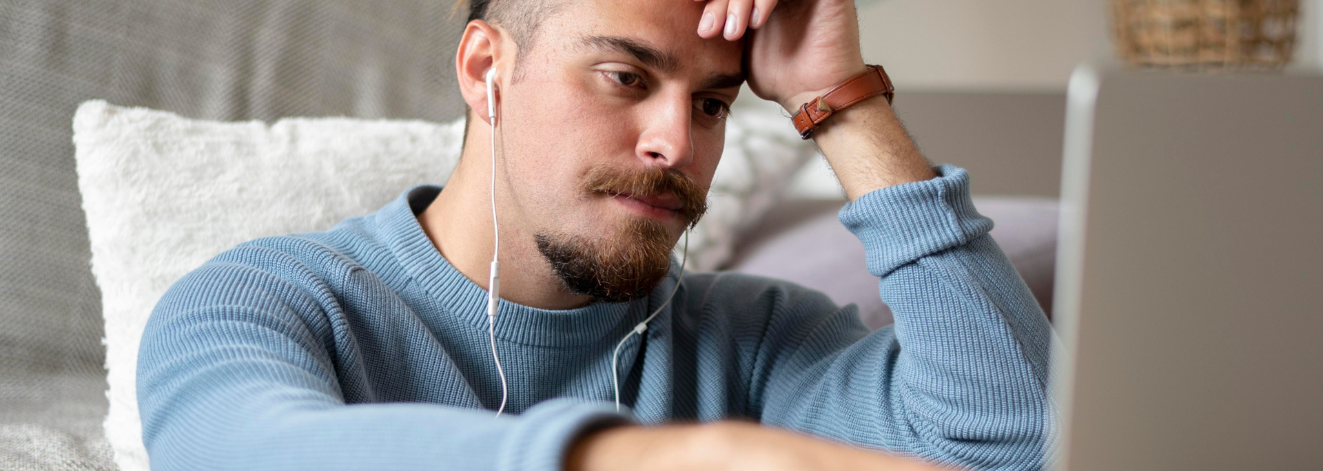Picture of a frustrated student. 