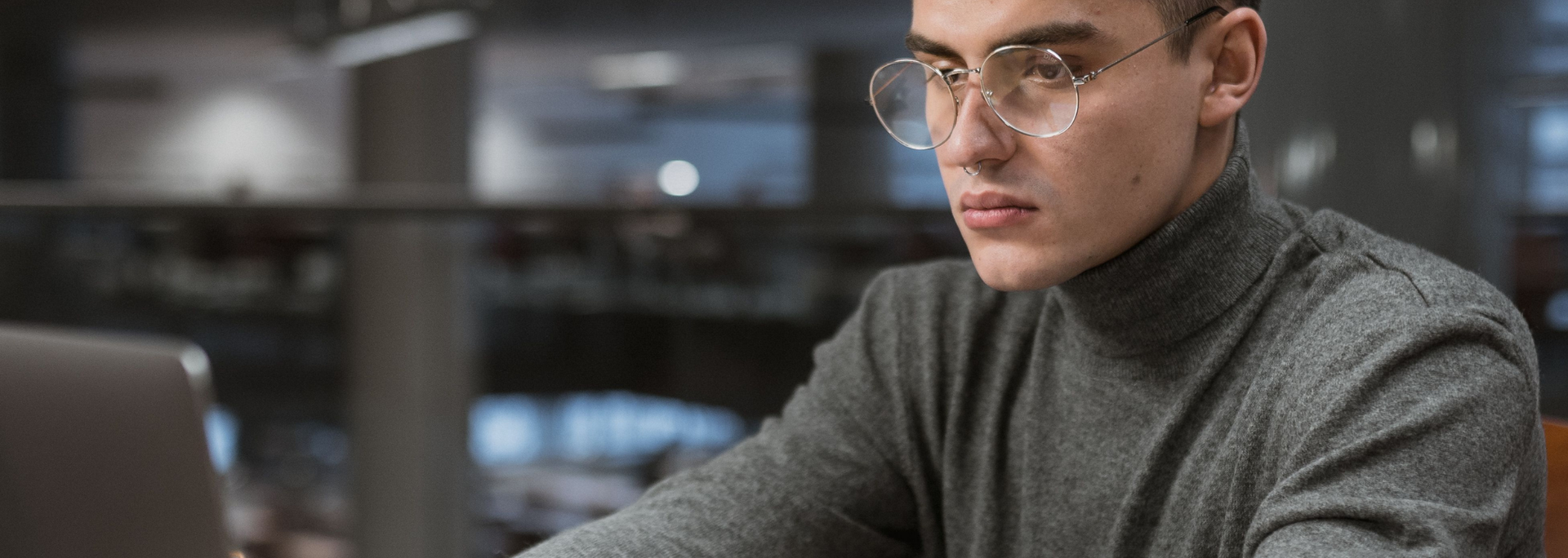 Picture of someone learning. 