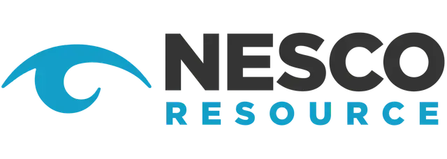 Nesco Resource logo with blue eye-like icon and black-and-blue text on a white background