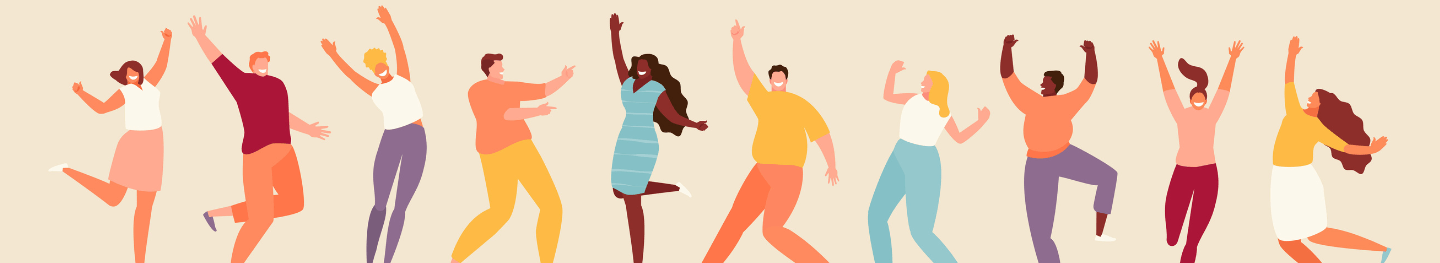Picture of people jumping for joy