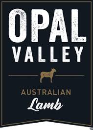 It is a logo for opal valley australian lamb.