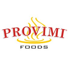 The logo for provimi foods has a yellow circle with smoke coming out of it.