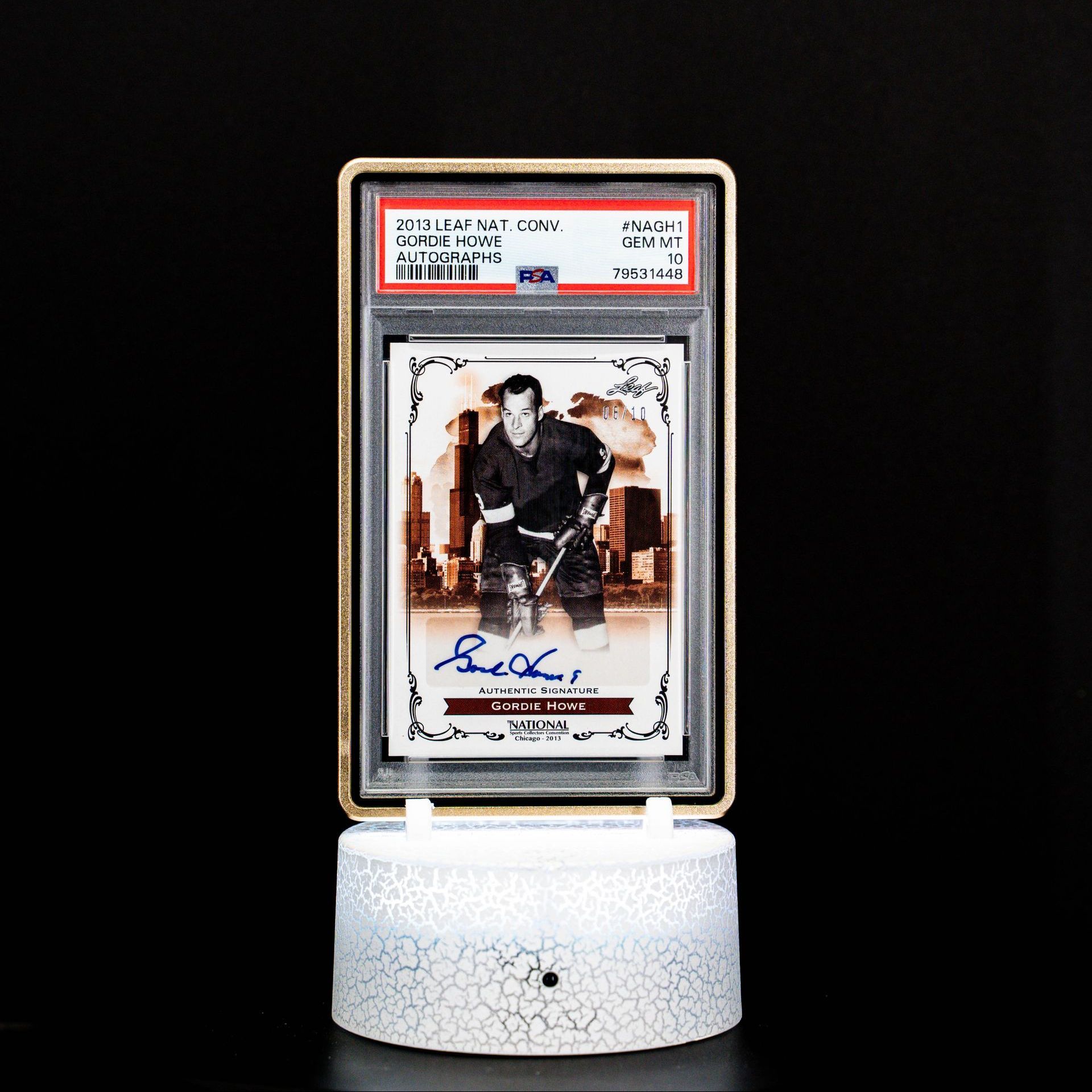 2017 Leaf Purl Cut Signatures, Lou Gehrig (SN: 1/1) #PCLG1 (PSA Card Mint 9 Auto 8 PSA: #118427760)