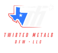 A logo for Twisted Metals DFW, a company based in Texas.