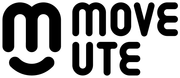 A black and white logo for a company called move ute.