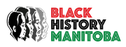 Logo for Black History Manitoba with profiles and text.