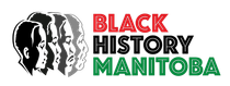 Logo for Black History Manitoba with profiles and text.