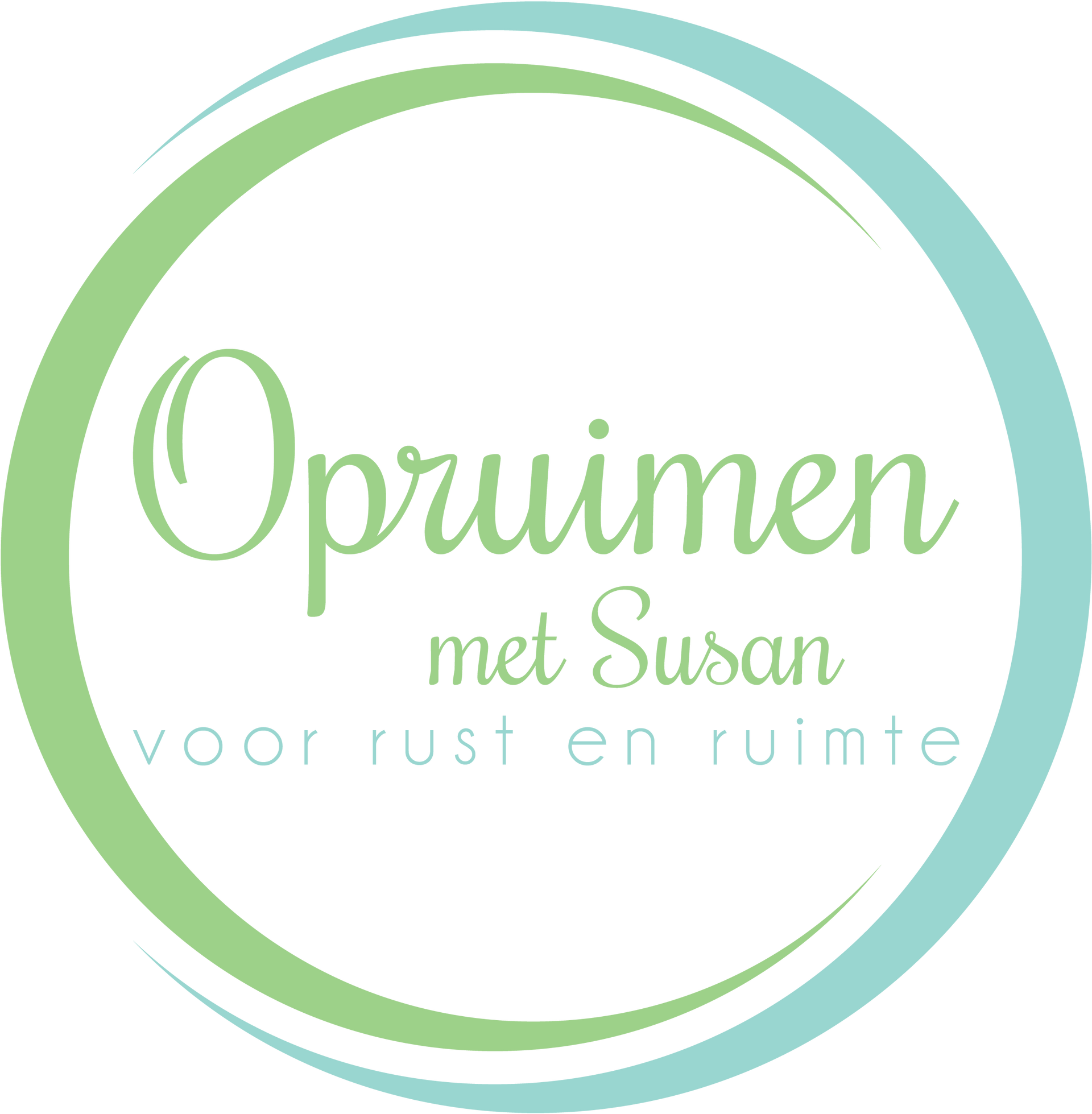 Logo: groene en blauwe cirkel met daarin de tekst