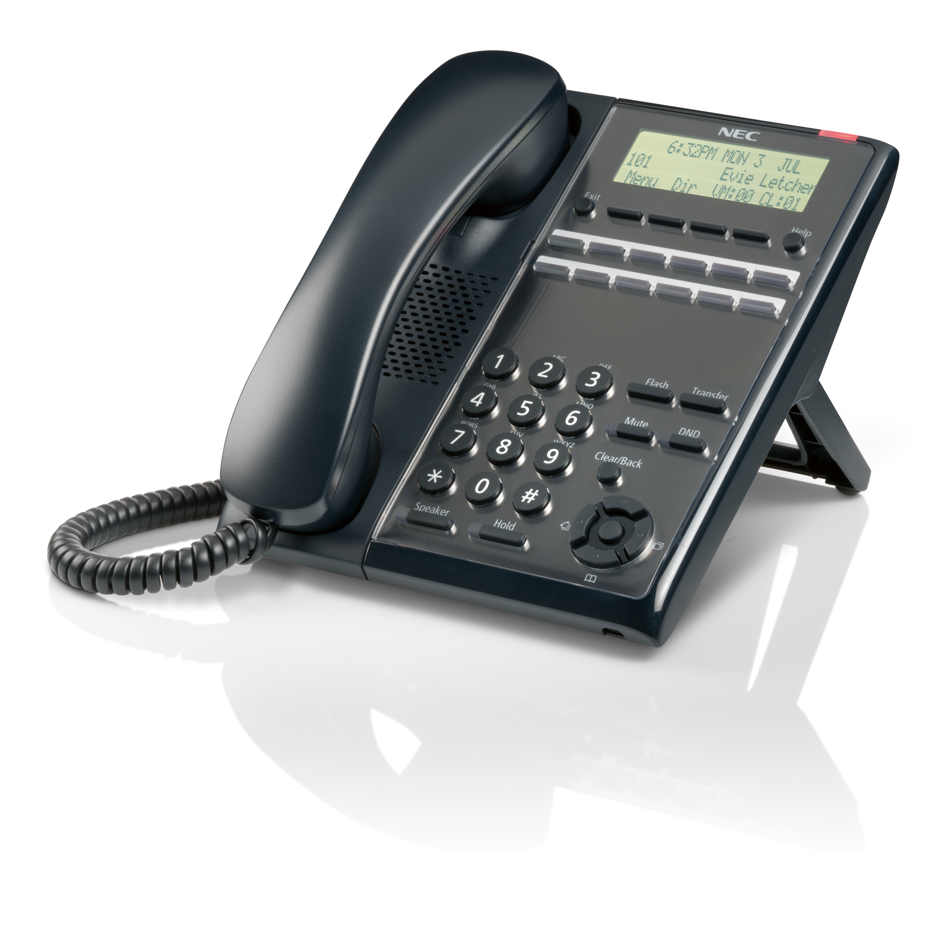 Black Office Desk Phone With Handset, Keypad — Pacific Telephone & Data In Cardiff, NSW
