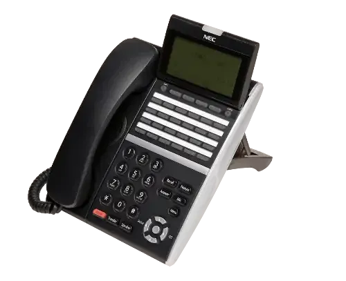 Black and Silver NEC Desk Phone With Handset — Pacific Telephone & Data In Cardiff, NSW