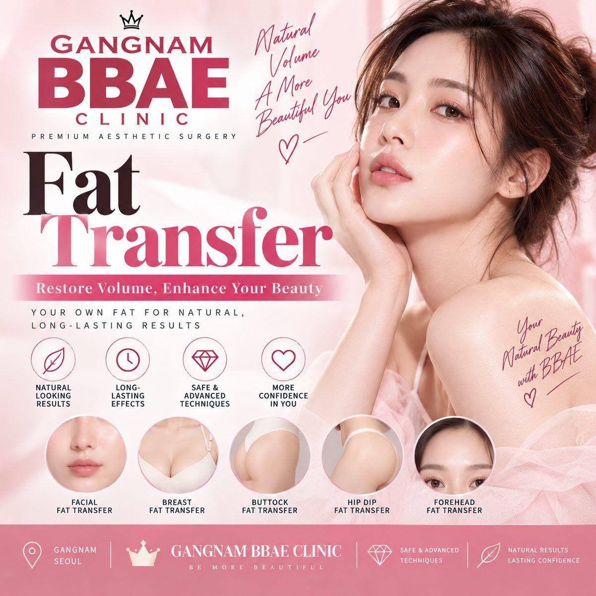 서울 강남 빼빼의원 지방이식 – 얼굴, 가슴, 엉덩이, 골반 부위