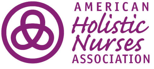American Holistic Nurses Association logo in purple with interlocking circles and text