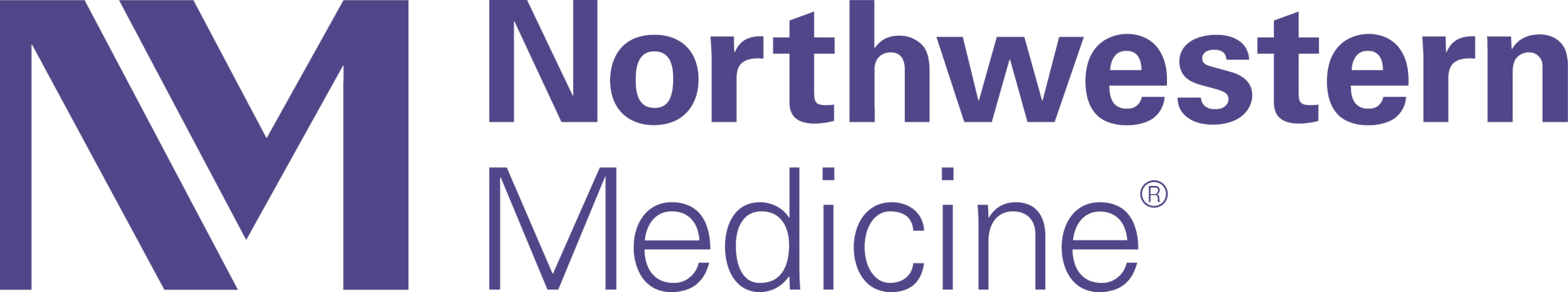 Northwestern Medicine logo in purple with stylized “N” icon