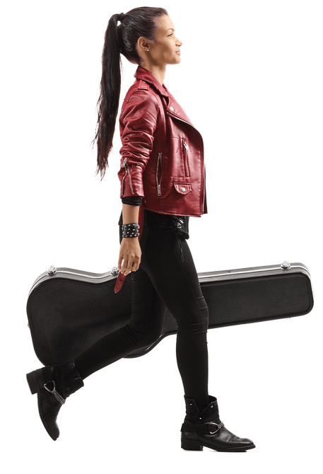 woman with guitar