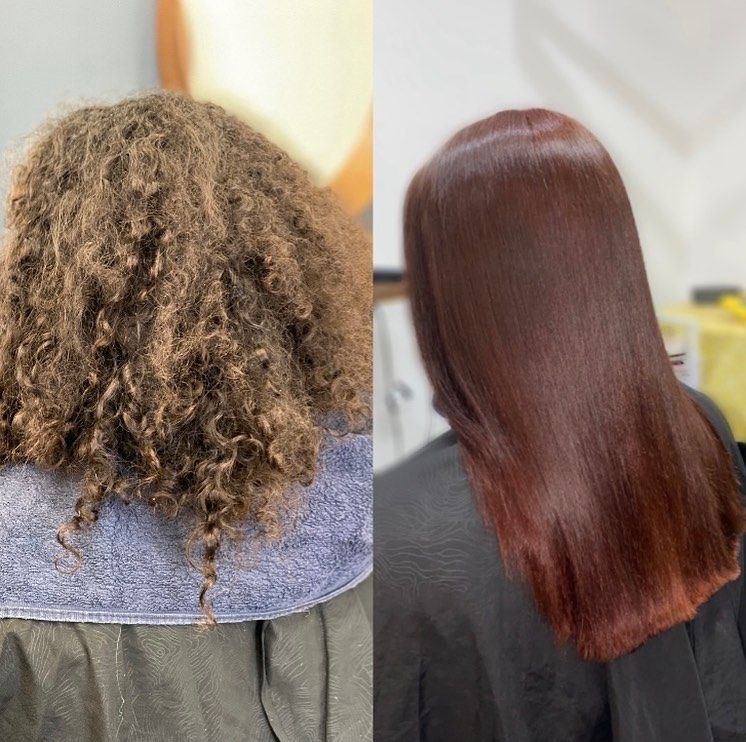 Two Views of a Woman's Brown Hair — Oh So Blonde Hair Studio in Buddina, QLD