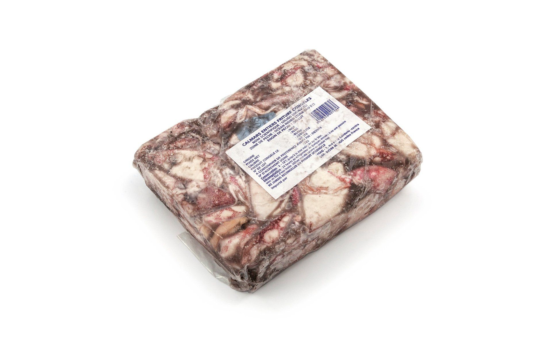 Calmar entier friture congelé