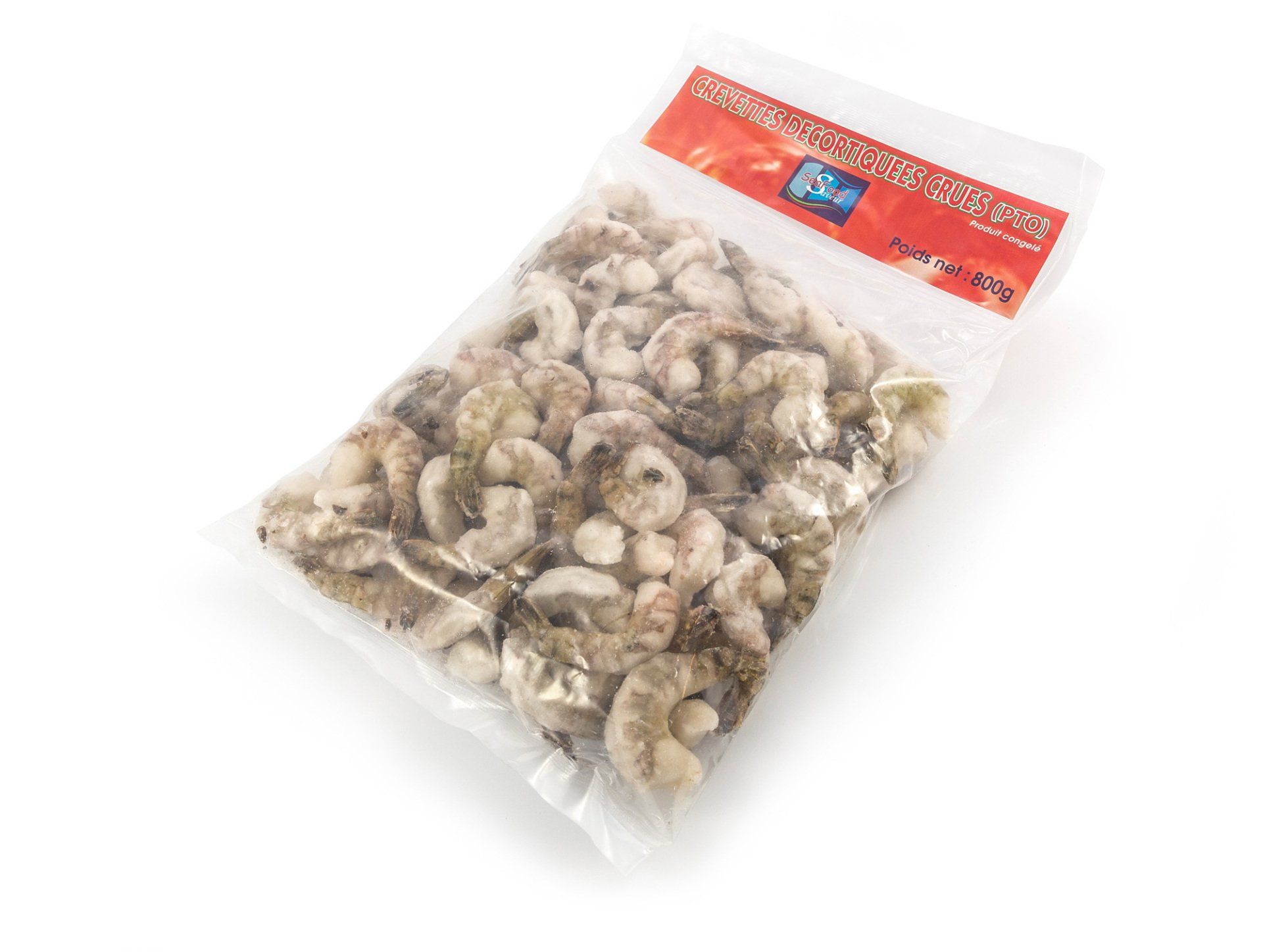 Crevettes décortiquées crues PTO congelées