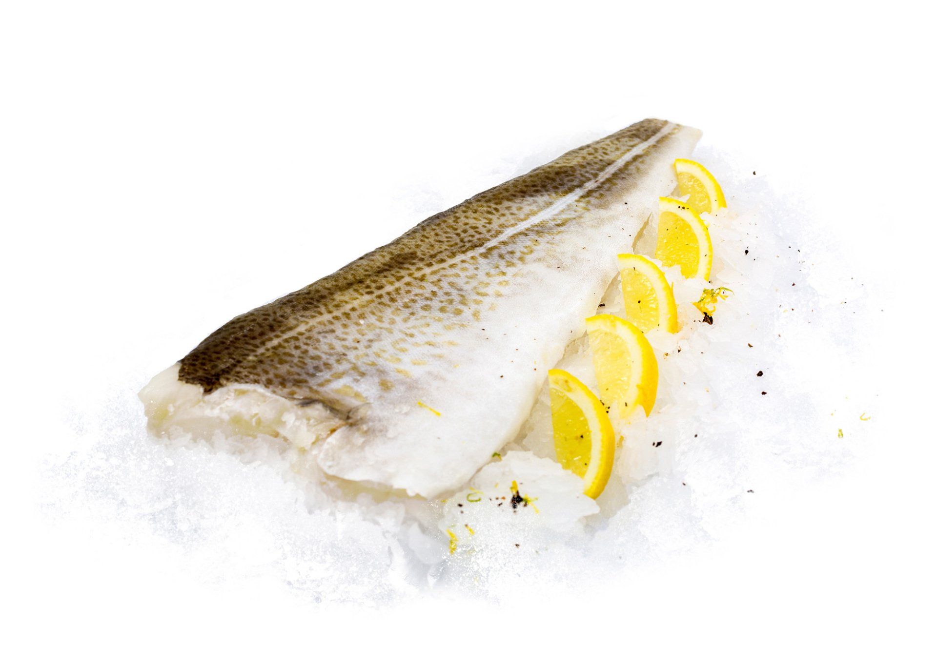 Filete de bacalao desalado con piel congelado - Granel