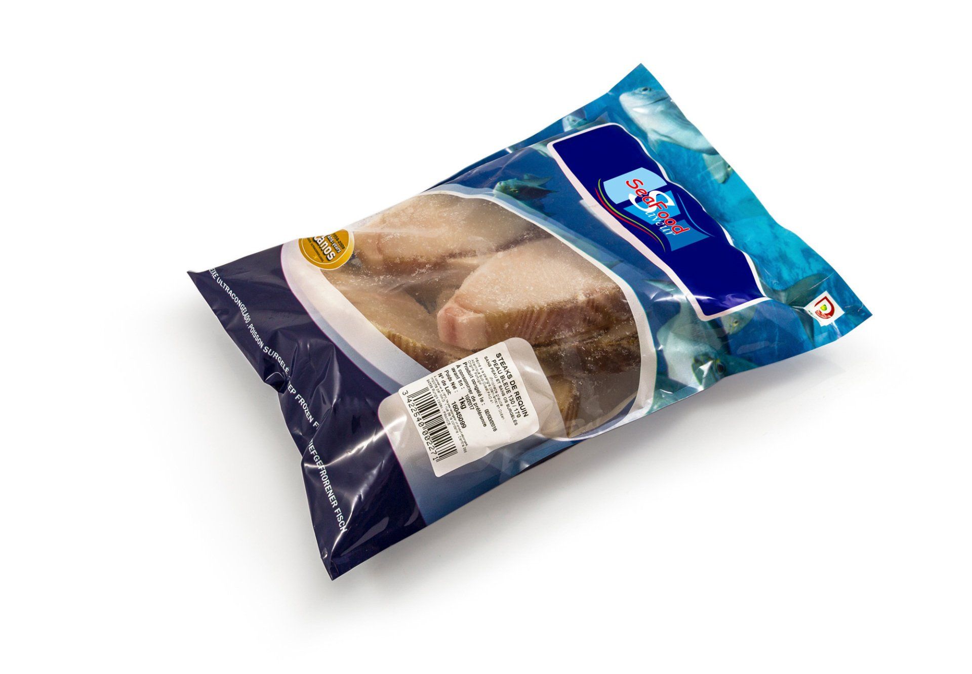 Filete de tintorera sin piel y sin hueso congelado