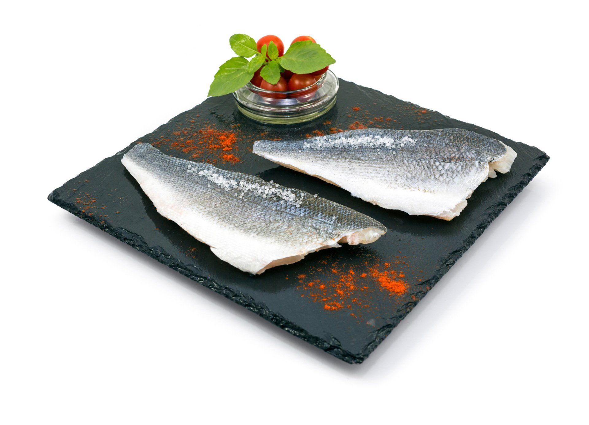Filete de lubina/dorada real congelado con piel - Granel