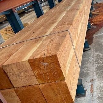 A stack of large timbers