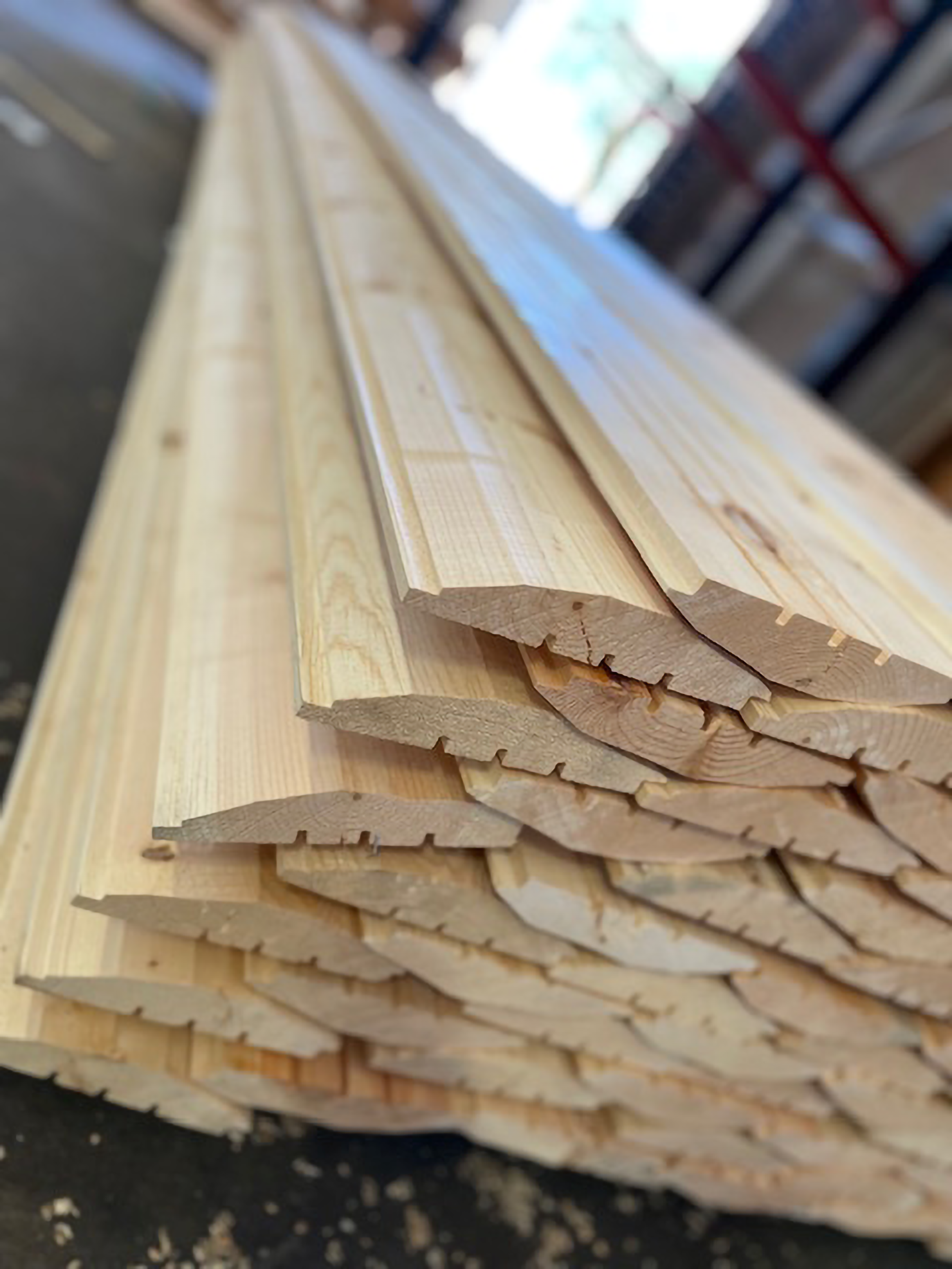 a stack of precut mouldings