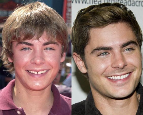 A young man smiles next to another young man