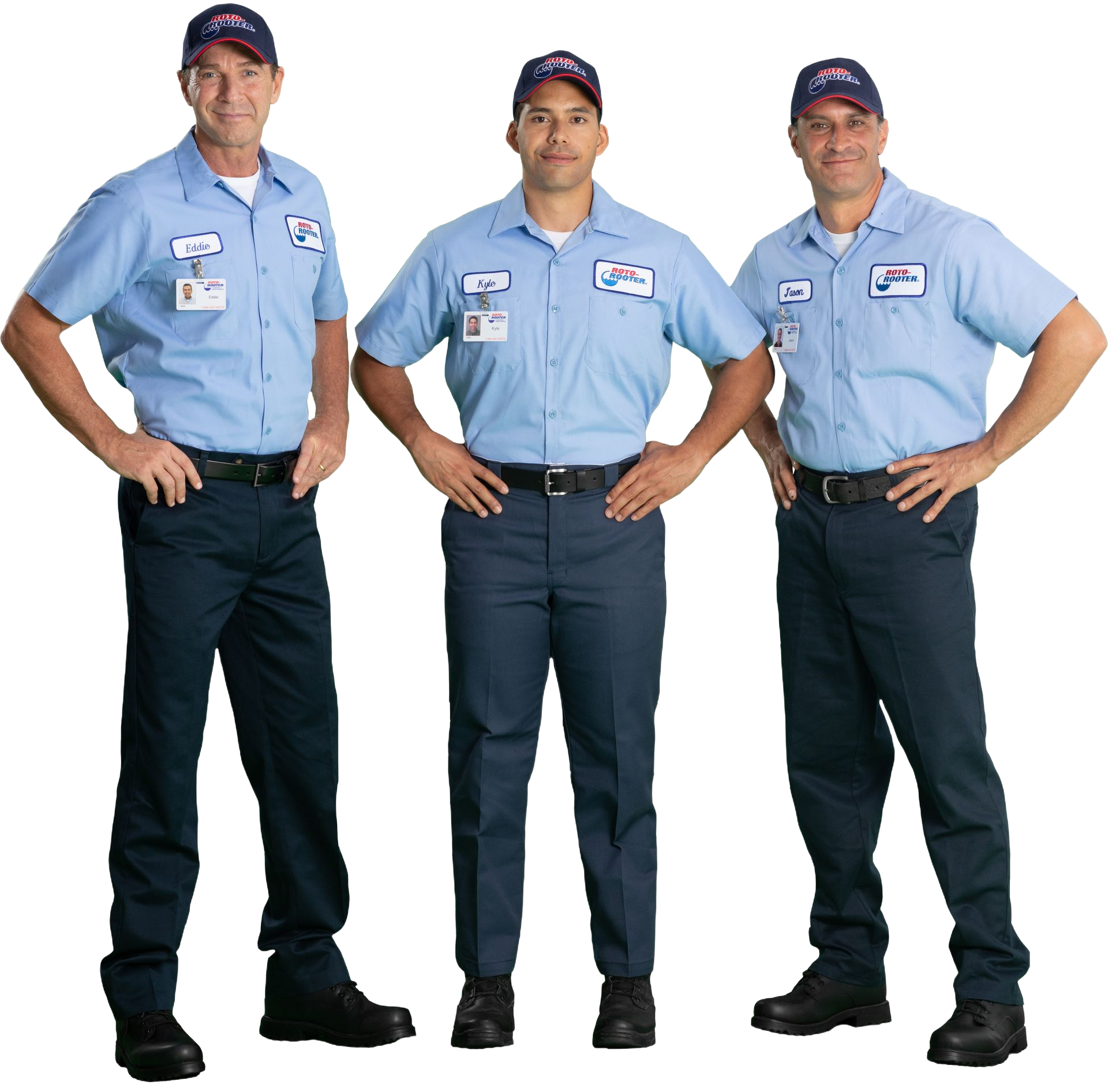 Roto-Rooter technician fixing water heater control