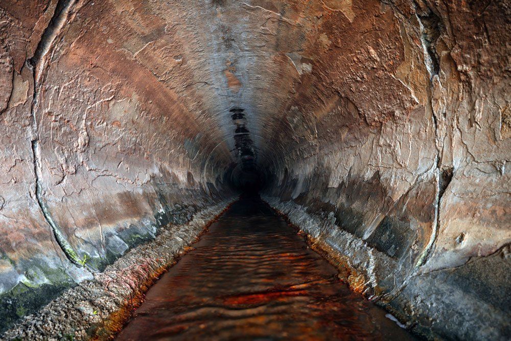 camera footage inside drain line