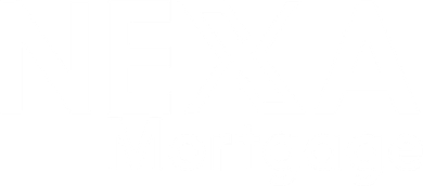 White logo for NEXA Mortgage.