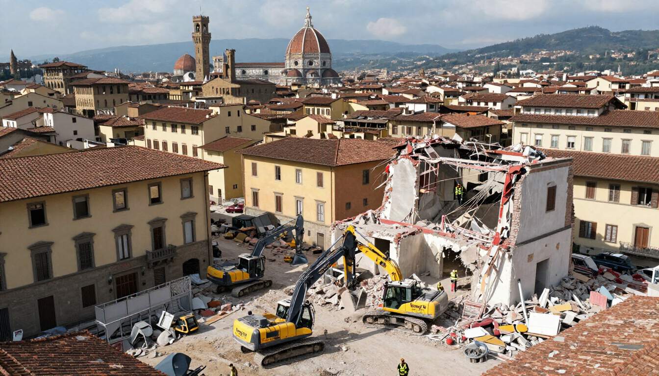 Demolizione Istituto Leonardo da Vinci Firenze Vangi Srl