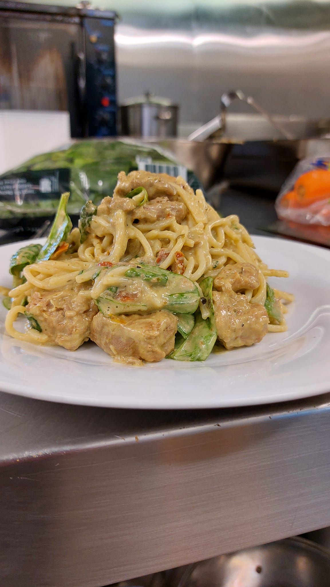 A Plate of Spaghetti With Cubed Protein — Tre's Food To You in Mount Sheridan, QLD