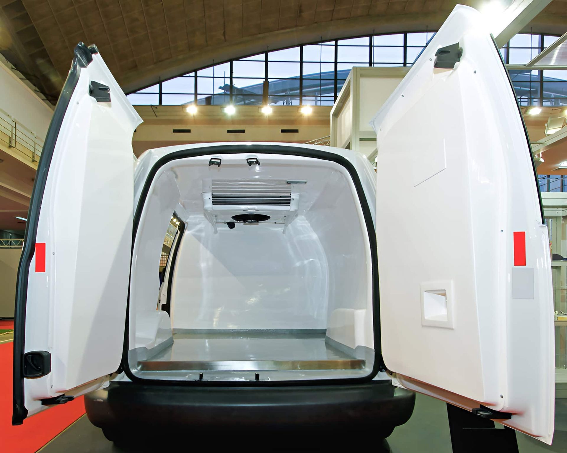 The Back Of A White Van With The Doors Open — Central Desert Transport In Ciccone, NT