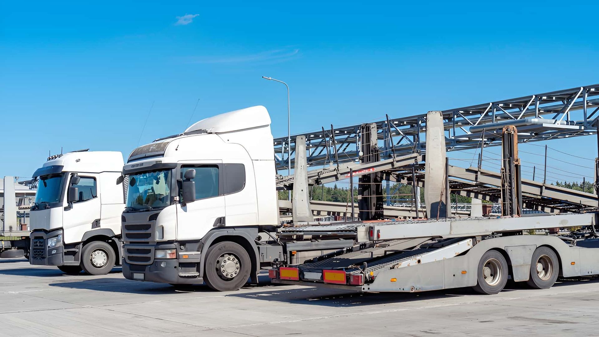 Two Semi Trucks Are Parked — Central Desert Transport In Ciccone, NT