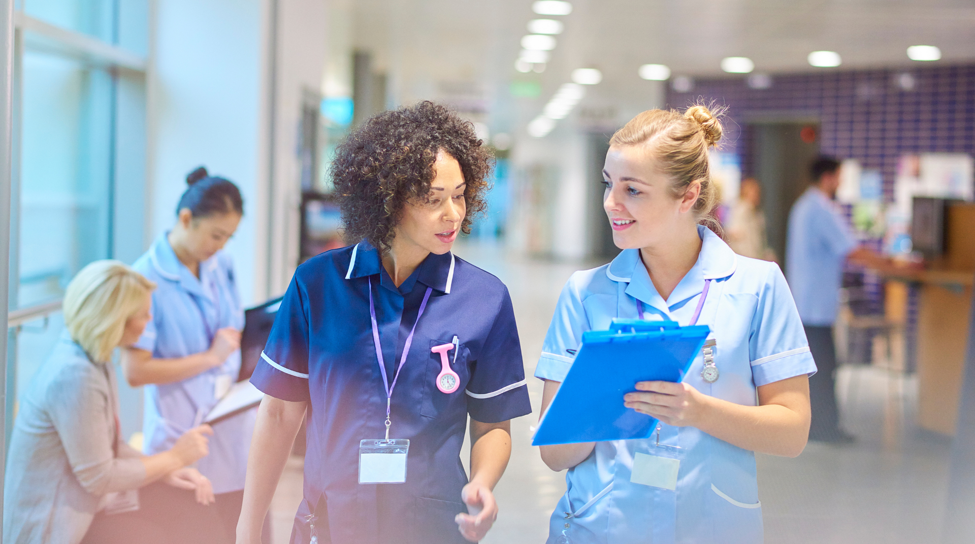 Healthcare employees attending an onsite educational benefits session
