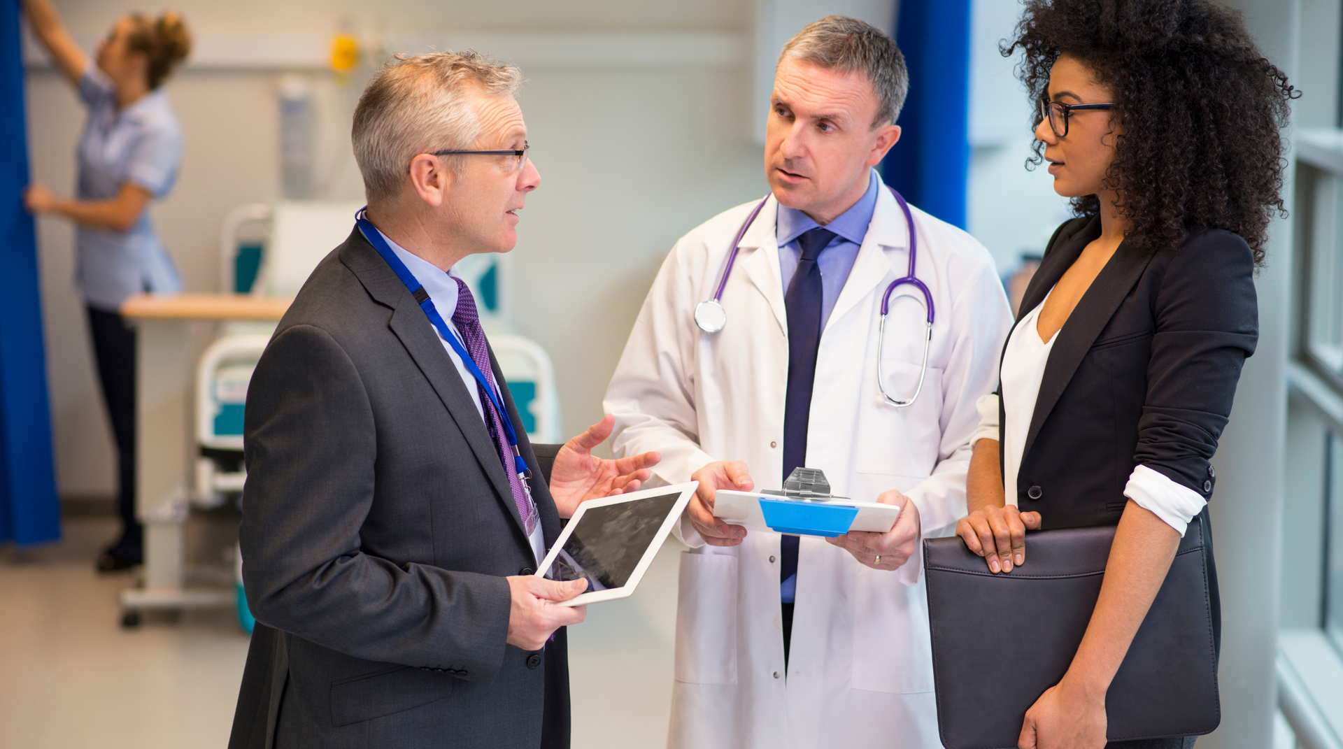 Healthcare executive relationship discussion