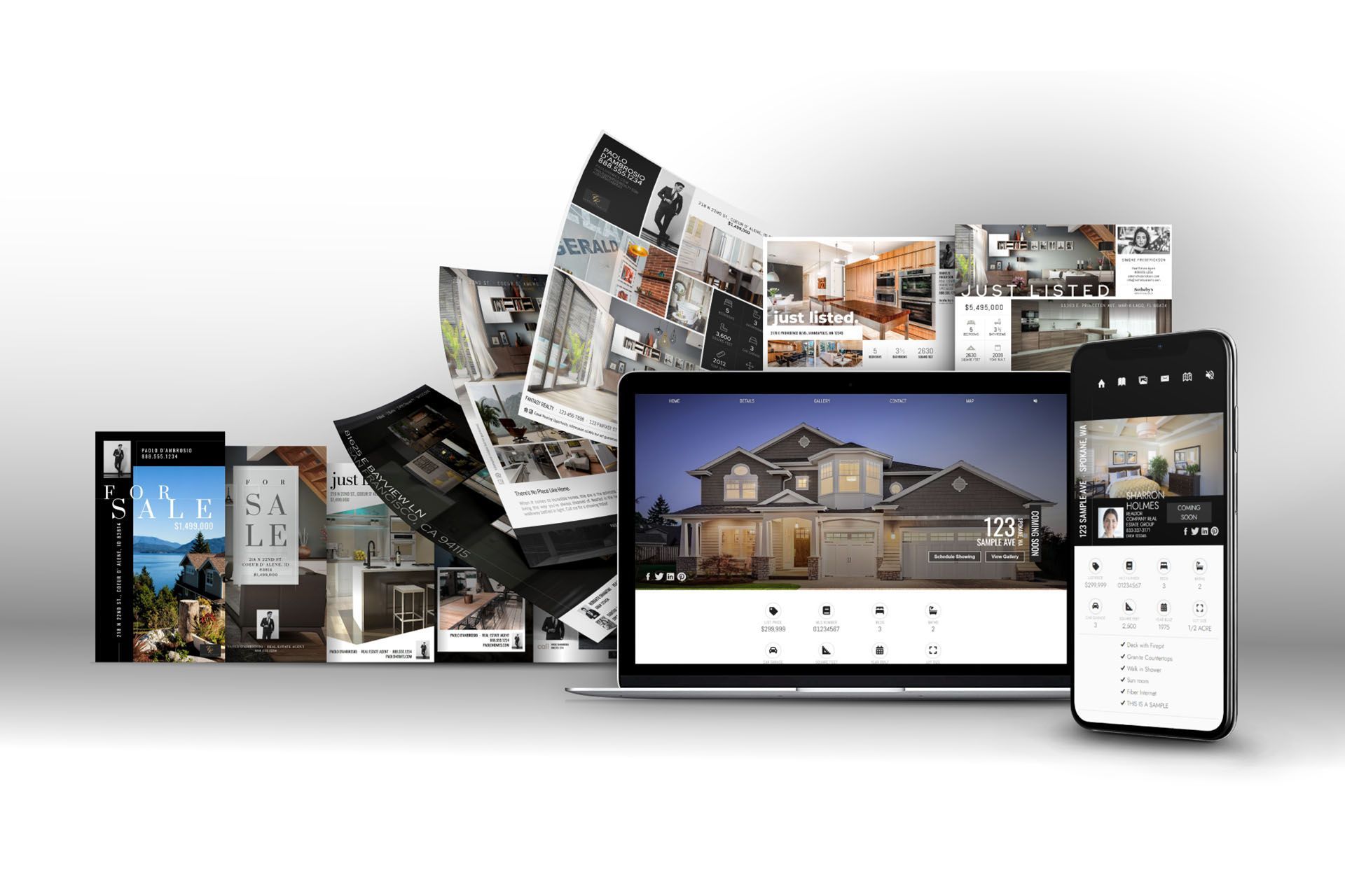 website mockup on phone and computer