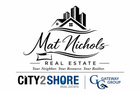 Real estate logo collage with Mat Nichols, City2Shore, and Gateway Group branding