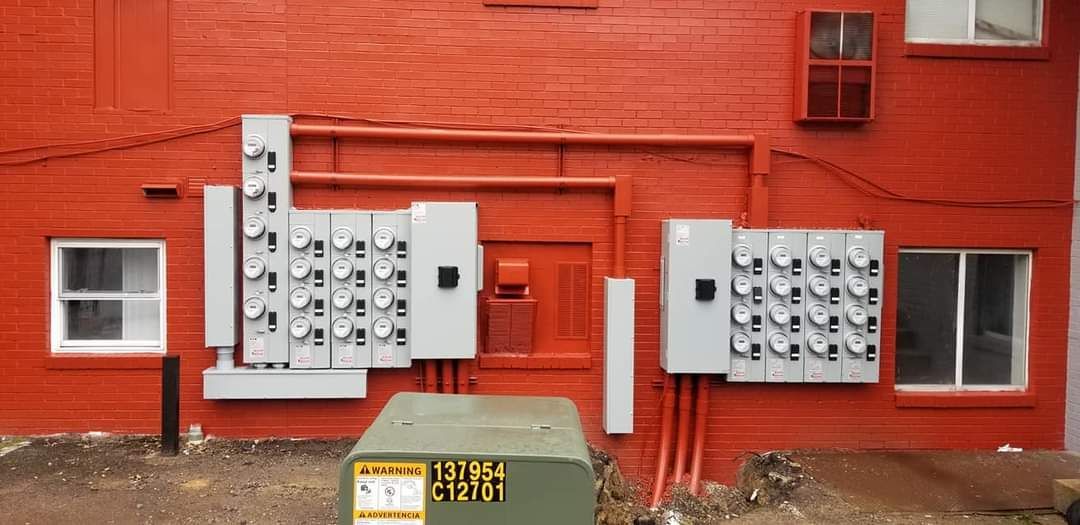 Finished apartment electrical meters installed by NS Electric Morgantown WV