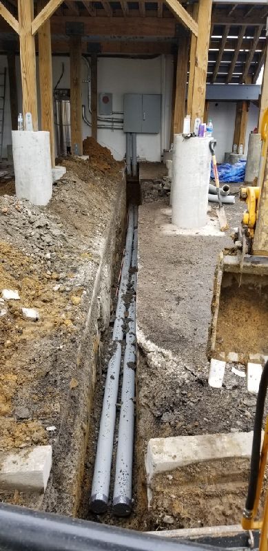 Underground electrical conduit lines installation by NS Electric WV