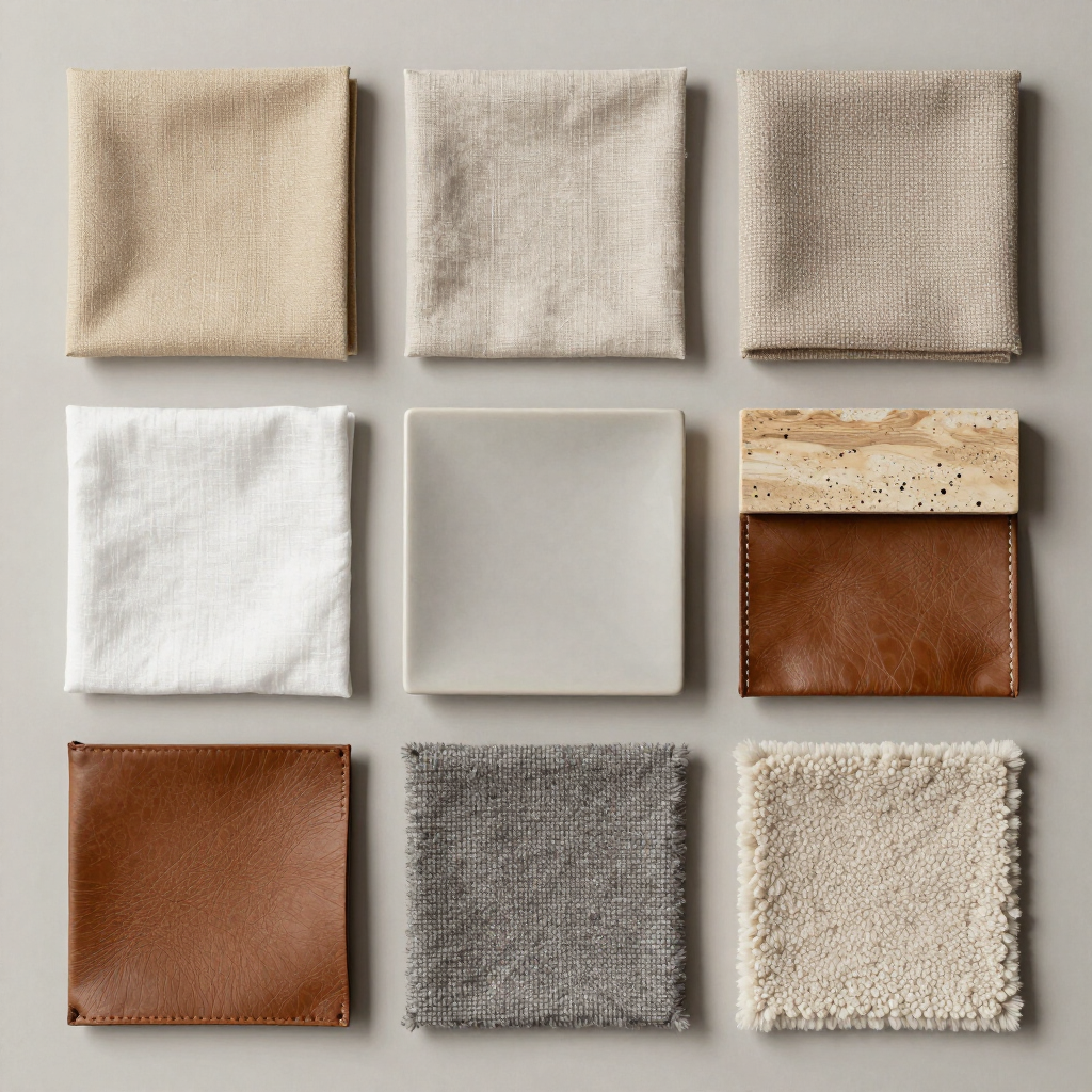 Dettaglio arredo con palette colori neutra