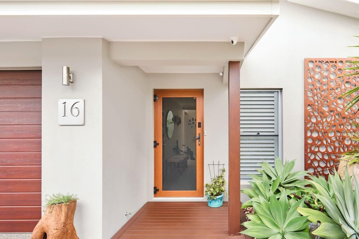 Crimsafe Fly Screen Covering Doorway — Glass Repairs & Installations in Taminda, NSW