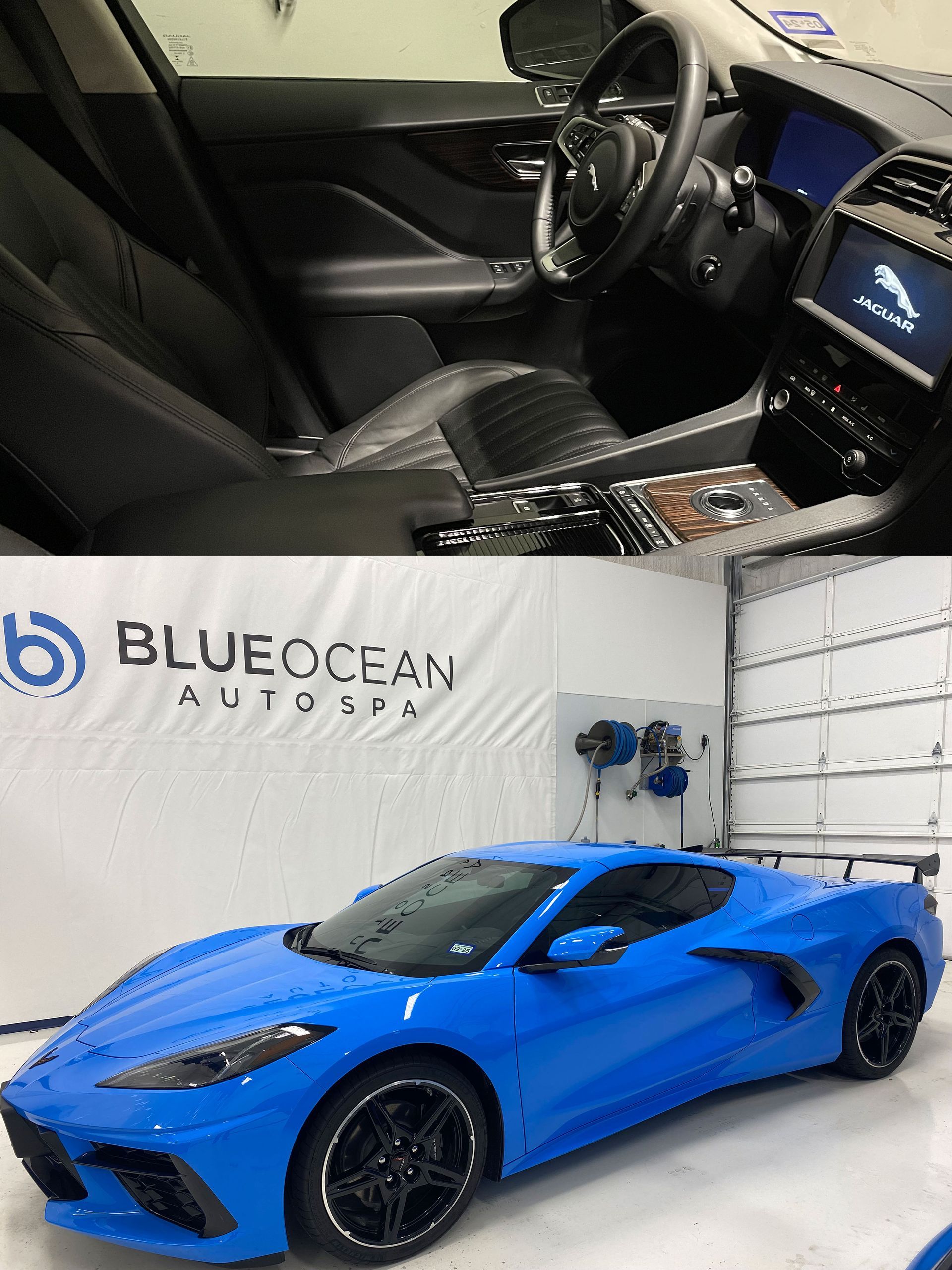 Jaguar Interior and Corvette Exterior