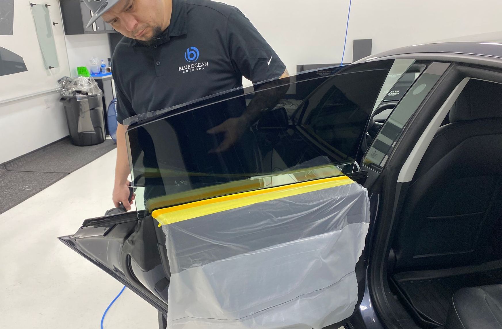 Applying Tint to Tesla
