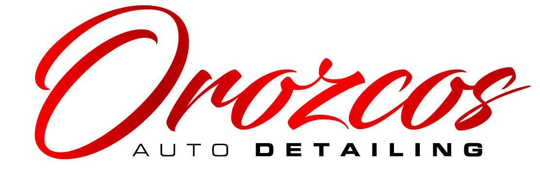 Orozcos Auto Detailing logo in red script font over