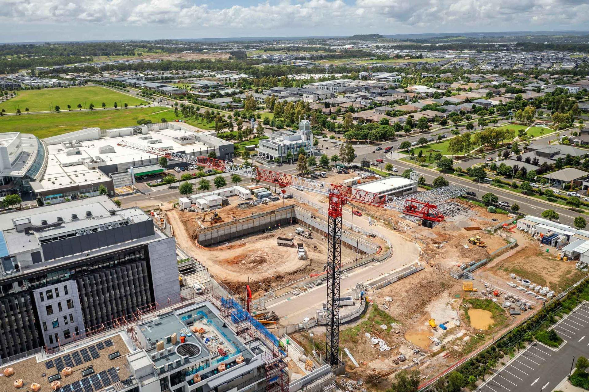 An Aerial View Of A Construction Site In A City – Warrnambool, VIC - Joseph Land Surveying