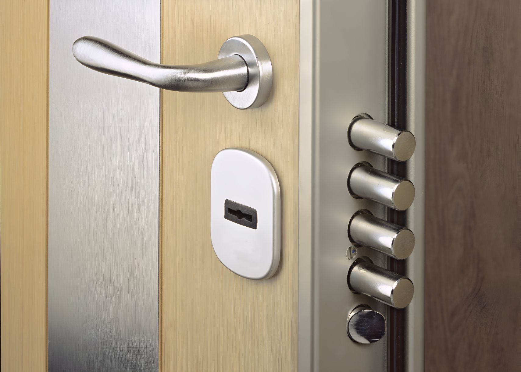 A Close Up of a Door With a Handle and a Lock — South Burnett Garage Doors In Kingaroy, QLD