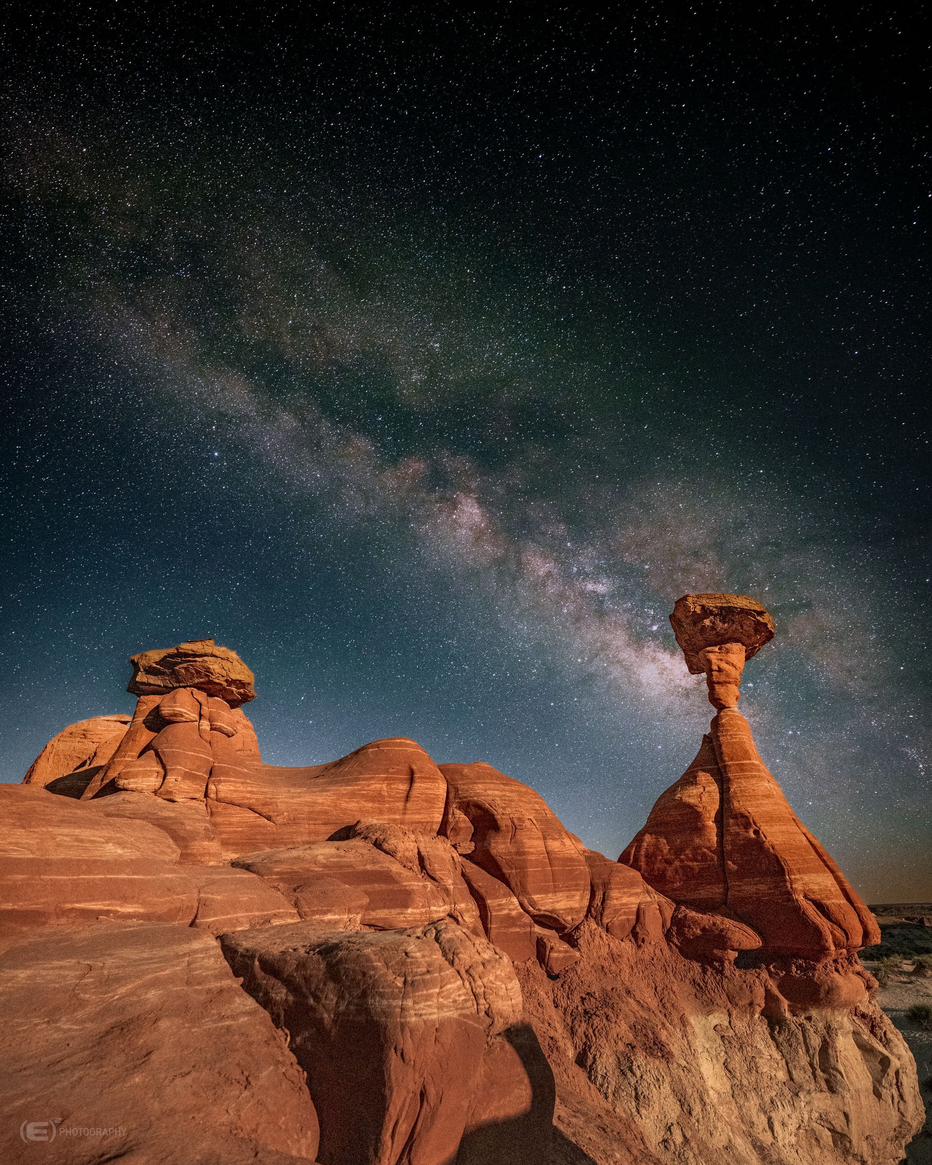 Toadstool Hoodoo and Milky Way